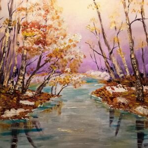 Whispers of the sea, acrylics, 24x36 stretched canvas