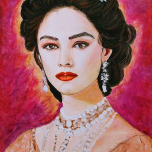 Mystery on solved, acrylics and oil pastels, 12x18 cardstock