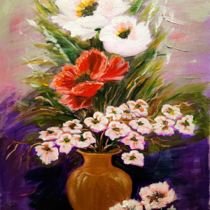 Captured in Eternity, acrylics, 16x20 canvas pad, Ildiko's Art, Canada